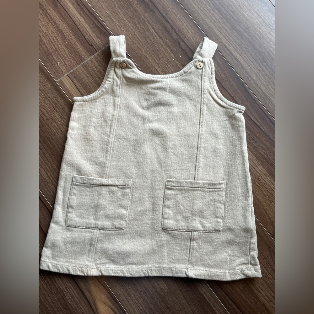 ZARA Baby Girl Pinafore Dress 4 Years | Beige Overall Dress